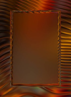 Soyut çerçeveli arkaplan. Renkli, canlı, dalgalı bir duvar kağıdı. Merkezi çerçeveli yaratıcı grafik 2d çizim. Dinamik şekilli modaya uygun sıvı örtüsü.