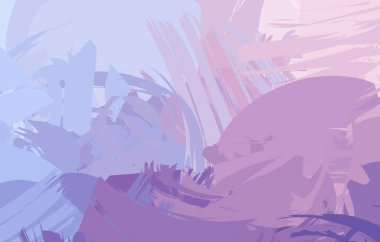 Vahşi fırça darbeleriyle yaratıcı soyut resim. Artistik fırça darbeleriyle donatılmış. Renkli ve canlı bir tasvir. Boyalı sanat.