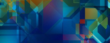 Soyut geometrik duvar kağıdı. Geometrik renkli şekiller. Çokgen arka plan. Bir teknolojinin dijital illüstrasyonuName.