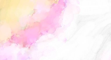 Pastel renklerde suluboya resim. Poster, duvar sanatı, afiş, kart, kitap kapağı ya da ambalaj için rahatlatıcı kompozisyonun yumuşak renkli çizimi. Modern fırça darbeleri resim.