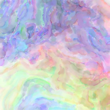 El yapımı sürreal soyut desenli suluboya. Modern sanatsal resim. 2D çizim. Arkaplan boyası karışımı. Yaratıcı duvar sanatı. Çağdaş sanat.