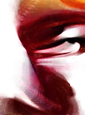 Modern sanat. Renkli çağdaş sanat eserleri. Renkli boya darbeleri. Soyut arkaplanda fırça darbeleri. fırça boyası.