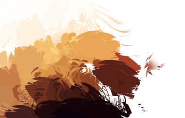 Duvar sanatı Eşsiz ve yaratıcı illüstrasyon. Fırça darbesi ile boyanmış. Renkli fırça darbelerinin soyut arkaplanı. Fırçalanmış canlı duvar kâğıdı. Boyalı sanatsal yaratım.