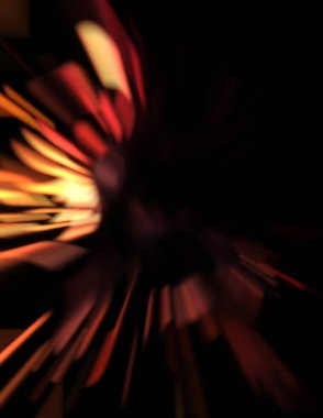 Işık parçacık izleri. Parlayan parçacıkları ve çizgileri olan ışık patlaması yıldızı. Güzel hareketli soyut ışın arkaplanı.