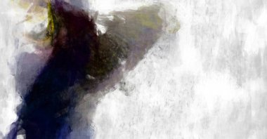 Soyut arkaplanda pürüzlü fırça darbeleri. Fırça boyası. Renkli boya darbeleri. Eşsiz duvar sanatı. Tuvaldeki modern sanat. Renkli çağdaş sanat eserleri. 