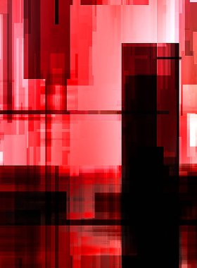 Renkli ve canlı geometrik şekiller katmanları var. Bir teknoloji planının dijital illüstrasyonu. Gelecekçi tasarım şablonu.