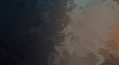 Vahşi fırça darbeleri. Taranmış Boyalı Soyut Arkaplan. Fırça darbesi ile boyanmış. Boya darbeleri. 2B Görüntü.