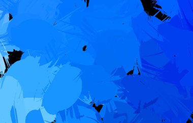 Vahşi fırça darbeleriyle yaratıcı soyut resim. Artistik fırça darbeleriyle donatılmış. Renkli ve canlı bir tasvir. Boyalı sanat.