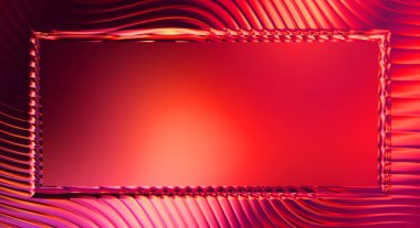 Soyut çerçeveli arkaplan. Renkli, canlı, dalgalı bir duvar kağıdı. Merkezi çerçeveli yaratıcı grafik 2d çizim. Dinamik şekilli modaya uygun sıvı örtüsü.