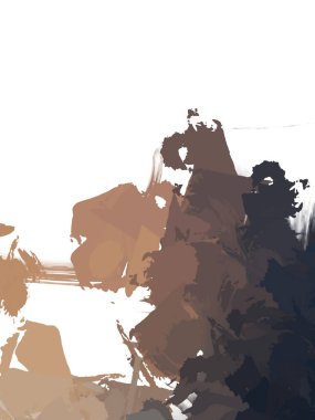 Taranmış Boyalı Soyut Arkaplan. Vahşi kaotik fırça darbeleri. Boya darbeleri. 2D İllüstrasyon. Fırça darbeli resim. 