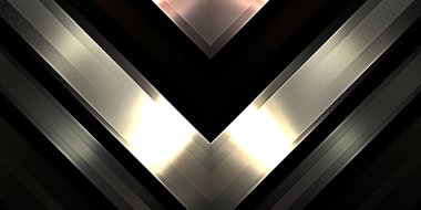 Soyut parlayan geometrik ışıklar arka planda. Fraktal simetrik grafik çizimi. Parıldayan ve parıldayan çubukları kesiştir.