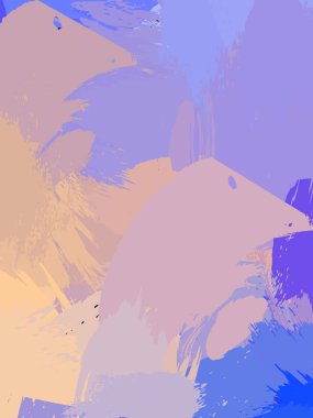 Duvar sanatı Eşsiz ve yaratıcı illüstrasyon. Fırça darbesi ile boyanmış. Renkli fırça darbelerinin soyut arkaplanı. Fırçalanmış canlı duvar kâğıdı. Boyalı sanatsal yaratım.