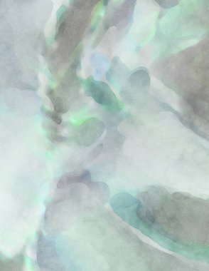 Yumuşak suluboya duvar kağıdı. Hafifçe fırçalanmış renkleri olan sanatsal bir resim. Pastel renkler arkaplana dokunmuş. Soyut duvar sanatı..