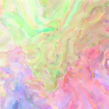 Pastel renklerde suluboya resim. Poster, duvar sanatı, afiş, kart, kitap kapağı ya da ambalaj için rahatlatıcı kompozisyonun yumuşak renkli çizimi. Modern fırça darbeleri resim.