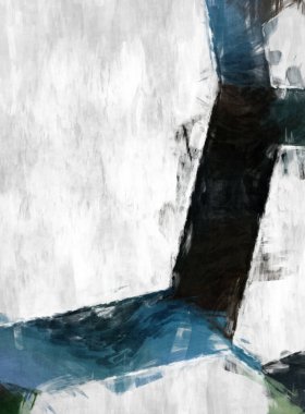 Soyut arkaplanda pürüzlü fırça darbeleri. Fırça boyası. Renkli boya darbeleri. Eşsiz duvar sanatı. Tuvaldeki modern sanat. Renkli çağdaş sanat eserleri. 