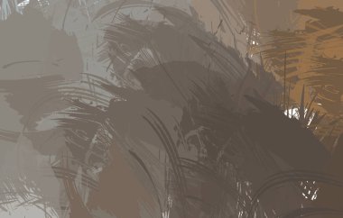 Sanatsal soyut arkaplan. Doku boyalı duvar kağıdı. Boya darbeleriyle yaratıcı bir illüstrasyon. Fırça desenli resim.