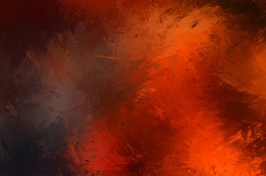 Canlı fırça darbeleriyle boyanmış. Renkli desenli resim. Fırçalanmış duvar kağıdını boya.