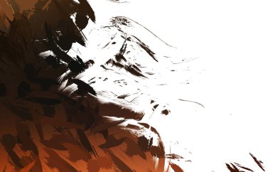 Duvar sanatı Eşsiz ve yaratıcı illüstrasyon. Fırça darbesi ile boyanmış. Renkli fırça darbelerinin soyut arkaplanı. Fırçalanmış canlı duvar kâğıdı. Boyalı sanatsal yaratım.