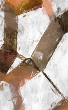 Soyut arkaplanda pürüzlü fırça darbeleri. Fırça boyası. Renkli boya darbeleri. Eşsiz duvar sanatı. Tuvaldeki modern sanat. Renkli çağdaş sanat eserleri. 