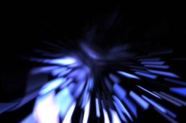 Işık parçacık izleri. Parlayan parçacıkları ve çizgileri olan ışık patlaması yıldızı. Güzel hareketli soyut ışın arkaplanı.