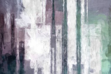 Soyut arkaplanda pürüzlü fırça darbeleri. Fırça boyası. Renkli boya darbeleri. Eşsiz duvar sanatı. Tuvaldeki modern sanat. Renkli çağdaş sanat eserleri. 