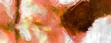 Soyut arkaplanda pürüzlü fırça darbeleri. Fırça boyası. Renkli boya darbeleri. Eşsiz duvar sanatı. Tuvaldeki modern sanat. Renkli çağdaş sanat eserleri. 