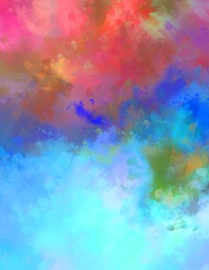 Sanatsal canlılık ve renkli duvar kağıdı. Taranmış Soyut Arkaplan. Fırça darbeli resim. 