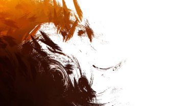 Taranmış Boyalı Soyut Arkaplan. Vahşi kaotik fırça darbeleri. Boya darbeleri. 2D İllüstrasyon. Fırça darbeli resim. 