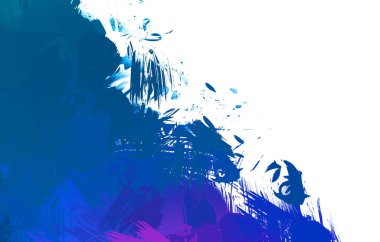 Duvar sanatı Eşsiz ve yaratıcı illüstrasyon. Fırça darbesi ile boyanmış. Renkli fırça darbelerinin soyut arkaplanı. Fırçalanmış canlı duvar kâğıdı. Boyalı sanatsal yaratım.