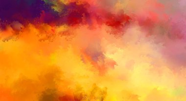 Yaratıcı soyut resim. Artistik fırça darbeleriyle donatılmış. Renkli ve canlı bir illüstrasyon. boyalı sanat.