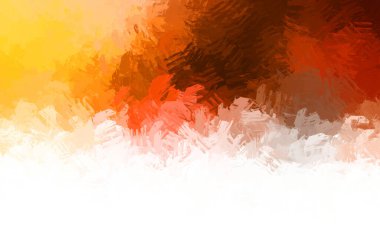 Canlı fırça darbeleriyle boyanmış. Renkli desenli resim. Fırçalanmış duvar kağıdını boya.