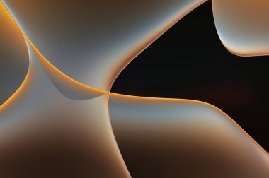 Soyut arkaplan. Değişken renk değişim dalgaları, dinamik hareketlerle. Işık dalgalarının neon renkli soyut tasarımı. Duvar kağıdı, afiş, arkaplan, kart, kitap illüstrasyonu, web sitesi.