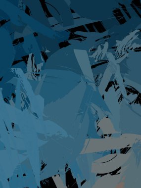 Vahşi fırça darbeleriyle yaratıcı soyut resim. Artistik fırça darbeleriyle donatılmış. Renkli ve canlı bir tasvir. Boyalı sanat.