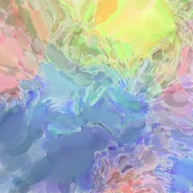 El yapımı sürreal soyut desenli suluboya. Modern sanatsal resim. 2D çizim. Arkaplan boyası karışımı. Yaratıcı duvar sanatı. Çağdaş sanat.