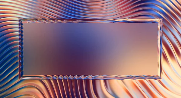 Soyut çerçeveli arkaplan. Renkli, canlı, dalgalı bir duvar kağıdı. Merkezi çerçeveli yaratıcı grafik 2d çizim. Dinamik şekilli modaya uygun sıvı örtüsü.