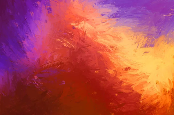 Painted Composition Vibrant Brush Strokes Textured Colorful Painting Paint Brushed — Stock Photo, Image