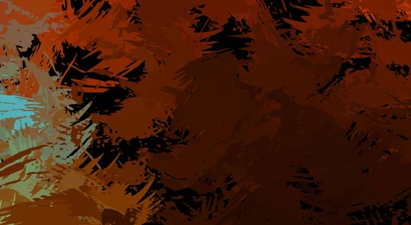 Canlı fırça darbeleriyle boyanmış. Renkli desenli resim. Fırçalanmış duvar kağıdını boya.