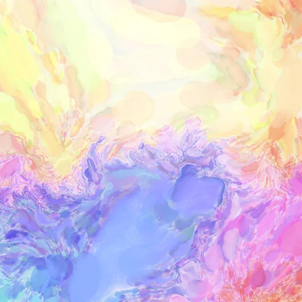 Çağdaş sanat. El işçiliğinin renkli dokusu. Modern resim. Yüzeyde suluboya vuruşlar. Sanatsal arkaplan resmi. Tablo üzerinde soyut resim. Fırça darbeleri. 