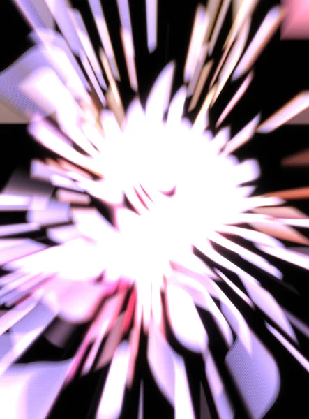 Işık parçacık izleri. Parlayan parçacıkları ve çizgileri olan ışık patlaması yıldızı. Güzel hareketli soyut ışın arkaplanı.