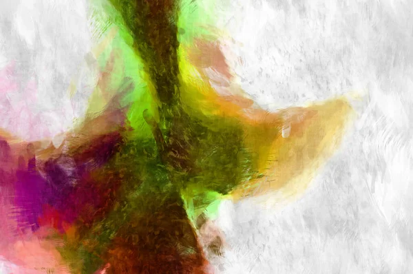 Soyut arkaplanda pürüzlü fırça darbeleri. Fırça boyası. Renkli boya darbeleri. Eşsiz duvar sanatı. Tuvaldeki modern sanat. Renkli çağdaş sanat eserleri. 