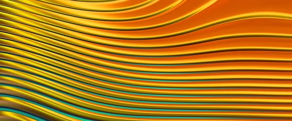 Soyut arkaplan. Renkli dalgalı yansıtıcı duvar kağıdı. Duvar kağıdı, afiş, arkaplan, kart, kitap kapağı veya web sitesi için grafiksel resimleme.