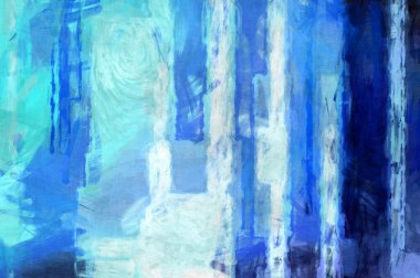 Soyut arkaplanda pürüzlü fırça darbeleri. Fırça boyası. Renkli boya darbeleri. Eşsiz duvar sanatı. Tuvaldeki modern sanat. Renkli çağdaş sanat eserleri. 