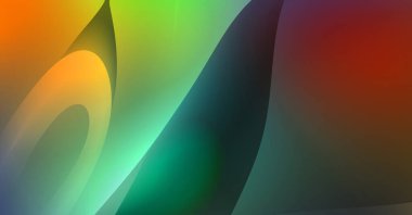 Soyut arkaplan. Renkli dalgalı tasarım duvar kağıdı. yaratıcı grafik 2D çizim. Dinamik şekilli modaya uygun sıvı örtüsü.