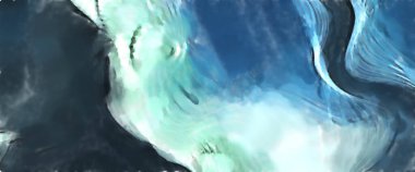 Modern sanat. Renkli çağdaş sanat eserleri. Renkli boya darbeleri. Soyut arkaplanda fırça darbeleri. fırça boyası.