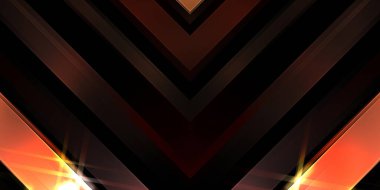 Soyut parlayan geometrik ışıklar arka planda. Fraktal simetrik grafik çizimi. Parıldayan ve parıldayan çubukları kesiştir.