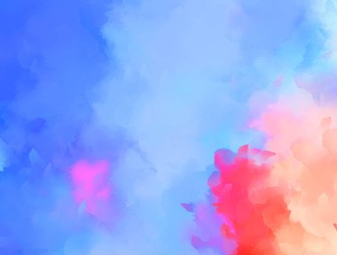 Yaratıcı soyut resim. Artistik fırça darbeleriyle donatılmış. Renkli ve canlı bir illüstrasyon. boyalı sanat.