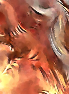 Soyut arkaplanda pürüzlü fırça darbeleri. Fırça boyası. Renkli boya darbeleri. Eşsiz duvar sanatı. Tuvaldeki modern sanat. Renkli çağdaş sanat eserleri. 