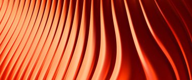 Soyut arkaplan. Renkli dalgalı yansıtıcı duvar kağıdı. Duvar kağıdı, afiş, arkaplan, kart, kitap kapağı veya web sitesi için grafiksel resimleme.