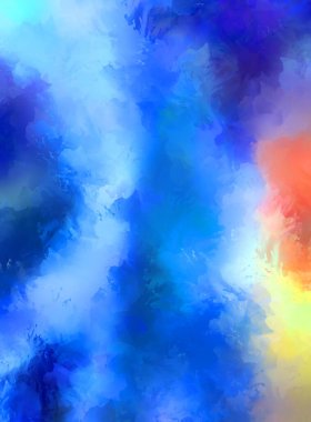 Duvar sanatı Eşsiz ve yaratıcı illüstrasyon. Fırça darbesi ile boyanmış. Renkli fırça darbelerinin soyut arkaplanı. Fırçalanmış canlı duvar kâğıdı. Boyalı sanatsal yaratım.