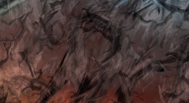 Modern sanat. Taranmış Boyalı Soyut Arkaplan. Fırça darbesi ile boyanmış. Boya darbeleri. 2B Görüntü